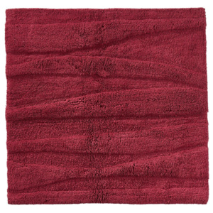 Vínovočervená kúpeľňová predložka Zone Flow, 65 x 65 cm