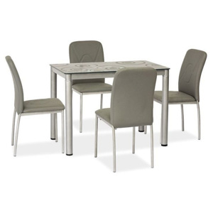 Jedálenský stôl DOM, 75x60x100, sivá