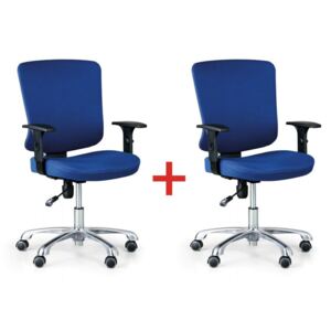 Kancelárská stolička Hilsch 1+1 zadarmo, modrá