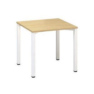 Kancelársky stôl Alfa 200, 80 x 80 x 74,2 cm, rovné vyhotovenie, dezén divoká hruška, RAL9010