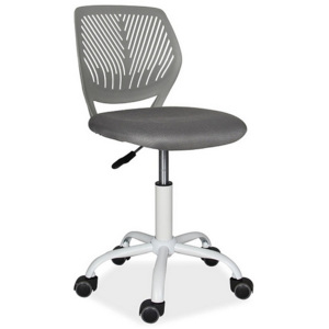 Kancelárska stolička XAVIER, 75-87x41x38x45-57, sivá