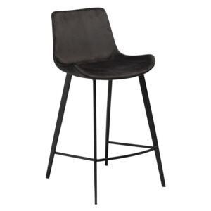 Čierna barová stolička DAN–FORM Denmark Hype Velvet