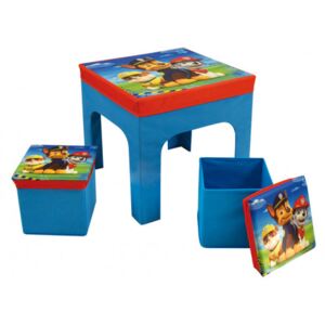 CIJEP Detský stolík s dvomi taburetkami a úložným priestorom Tlapková Patrola FUN HOUSE 712649