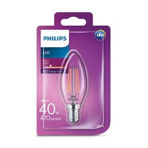 Philips sviečka, 4W, E14, teplá biela