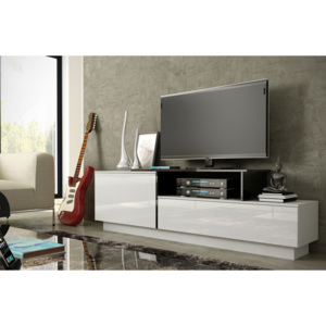 Artcam TV stolík SIGMA 3 - biela/biely lesk/čierna