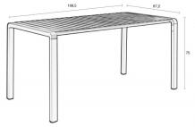 ZUIVER VONDEL jedálenský stôl Sivá 168