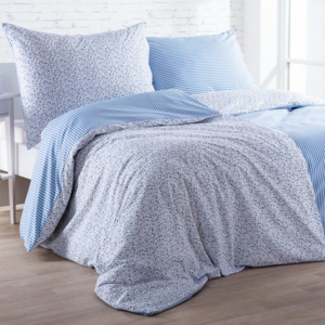 Bavlnené posteľné obliečky ŽANETA svetlomodré štandardná dĺžka