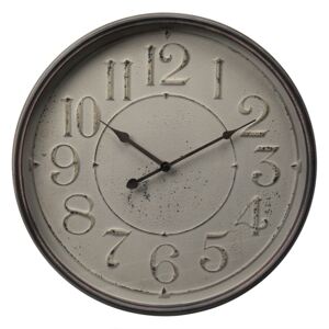 Vintage kovové hodiny s patinou - Ø 48 * 6 cm