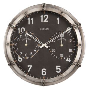 Nástenné hodiny Berlin v leteckom štýle - Ø 46 * 17 cm