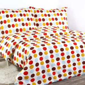 Goldea krepové posteľné obliečky - vzor 314 farebné kolieska 140 x 220 a 70 x 90 cm