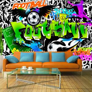 Fototapeta Bimago - Football Graffiti + lepidlo zadarmo 300x210 cm