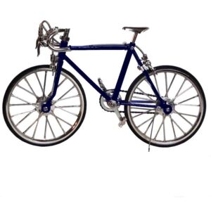 Bicykel kovový modrý tmavý 20cm