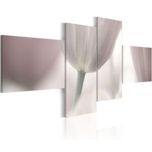 Obraz na plátne Bimago - Bílé tulipány 200x90