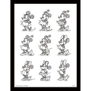 Rámovaný Obraz - Minnie Mouse - Sketched - Multi