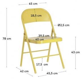 AIDANA skladacia stolička Žltá