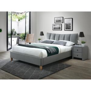 PROXIMA.store - Čalúnená posteľ SANTINO - sivá - 160 Veľkosť postele: Pre matrac 160 x 200 cm