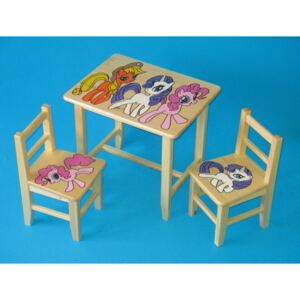 Detský Stôl s stoličkami Ponny + malý stolček zadarmo !! (+ Malý stolček zadarmo !!)