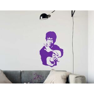 GLIX Bruce Lee - samolepka na zeď Fialová 60 x 90 cm
