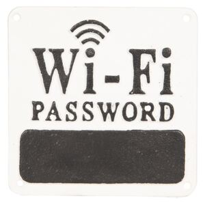 Nástenná kovová ceduľa na heslo Wi-fi - 16 * 16 * 0.5 cm