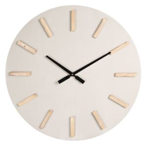 Nástenné hodiny s dreveným ciferníkom - Ø 60 * 4 cm / 1 * AA