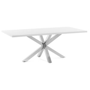 Biely jedálenský stôl s antikoro podnožím La Forma Arya, dĺžka 160 cm