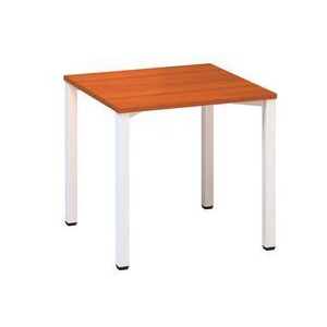 Kancelársky stôl Alfa 200, 80 x 80 x 74,2 cm, rovné vyhotovenie, dezén čerešňa, RAL9010