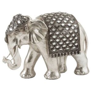 Slon strieborný dekorácia 2ks set SMOKEY GREY