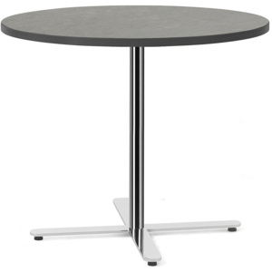 Stôl Tilo, Ø900x720 mm, chróm / tmavošedá