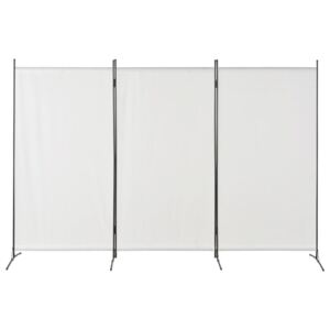 3-panelový paraván biely 260x180 cm