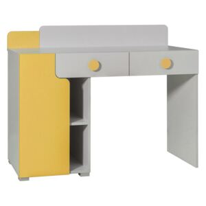 PC stôl Timon TM03, Farby: Svetlosivá + Žltá