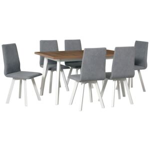 Skladací stôl so 4 stoličkami - AL65, Poťahové látky: 10 - Inari 91, Farby nožičiek: biela