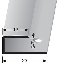 Ukončovací profil 13 mm pre krytiny od 6 do 7 mm (skrutkovací) | Küberit 011 Im. nerezu F2