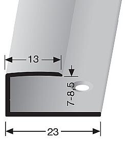 Ukončovací profil 13 mm pre krytiny od 7 do 8,5 mm (skrutkovací) | Küberit 010 Stříbro F4