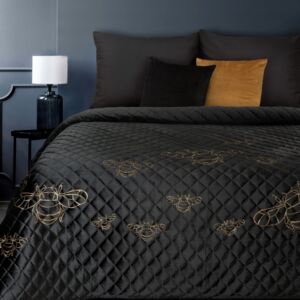 Eurofirany Prehoz na posteľ STELA1 170 x 210 cm Farba: Čierna