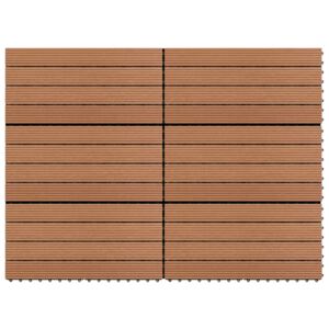 WPC dlaždice 60x30 cm 6 ks, 1m², hnedé