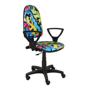 MAXMAX Dětská otočná židle BRANDON - GRAFFITI color