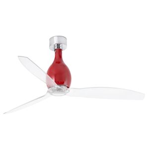FARO MINI ETERFAN 32029 50,4“ červená/transparentná Reverzný stropný ventilátor