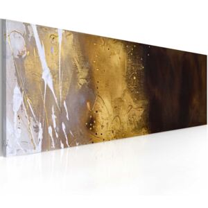 Bimago Ručne maľovaný obraz - Coastline in close-up 100x40 cm