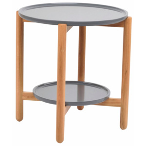 Sivý dubový stolík Folke Wendigo, ⌀ 55 cm
