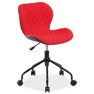 Kancelárska stolička XERA, 77-85x50x37x46-54, čierna/čiervoná