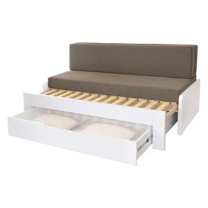 Ahorn DUOVITA 80 x 200 BK laty - rozkladacia posteľ a sedačka 80 x 200 cm ľavá - dub biely