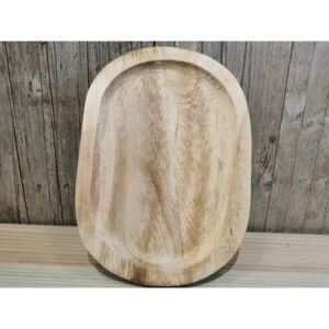 Tacká drevená oválna 36x26x1,8cm