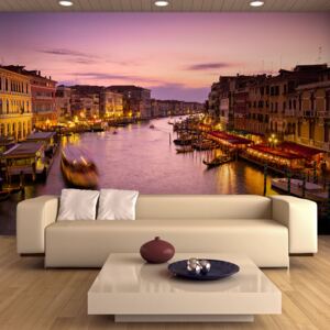 Bimago Fototapeta - City of lovers, Venice by night 200x154 cm