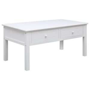 Konferenčný stolík biely 100x50x45 cm drevený