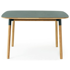 Normann Copenhagen Stôl Form 120x120 cm, zelená/dub