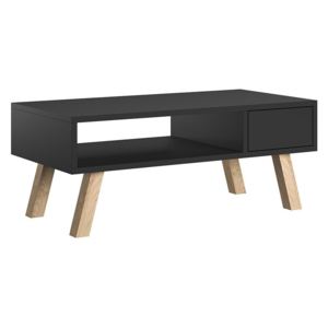 Konferenčný stolík Donti, Farby:: čierny / čierny + bukové drevo