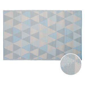Butlers COLOUR CLASH Vnútorný a vonkajší koberec trojuholníky 180 x 120 cm - pastelovo modrá