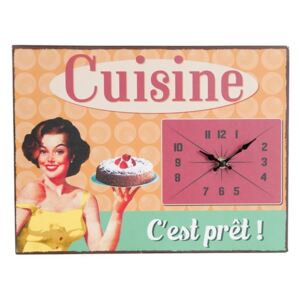 Nástenné hodiny Vintage Cuisine, 32x24 cm