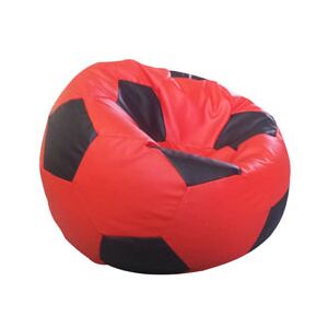 Futbalová lopta veľká - sedací vak červeno šedá