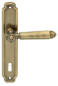 Dverové kovanie COBRA ATLANTIS (OFS) - PZ kľučka-kľučka otvor na cylindrickú vložku/OFS (bronz česaný)